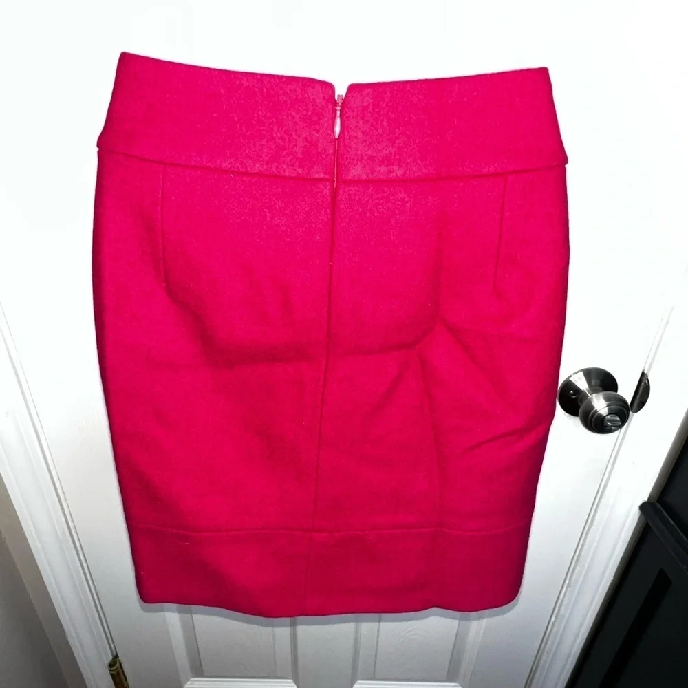 Vtg J. Crew Women’s 4 Hot Pink Wool A-Line Classic Mini Skirt S
